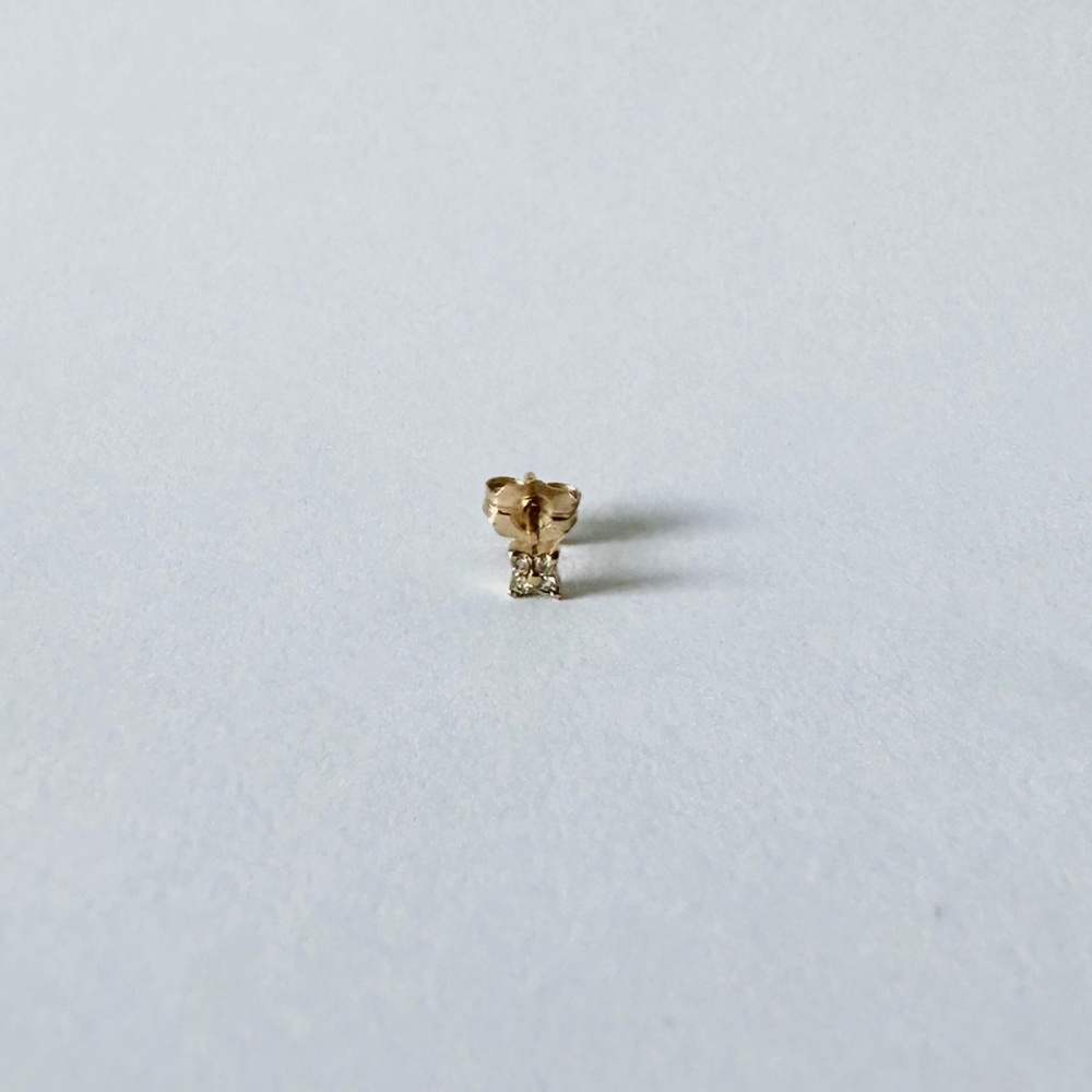 9k Gold Simple Diamond Quartet Stud by Family Gold/Local Eclectic, Single